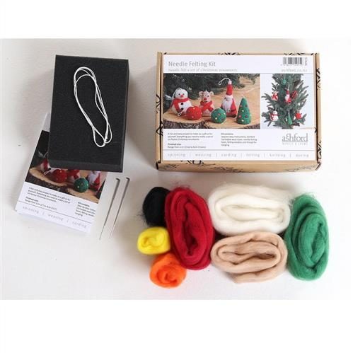 Ashford Needle Felting Kit - Christmas Ornaments (6) Carousel 2