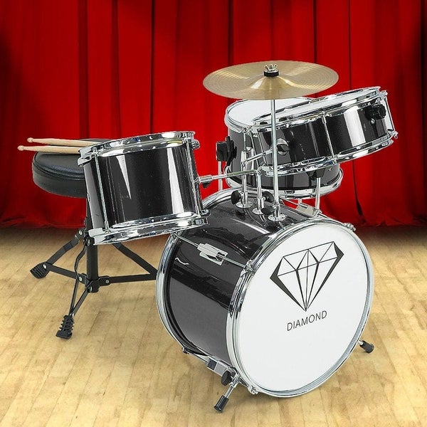 Children's 4pc Drum Kit - Black Carousel 1