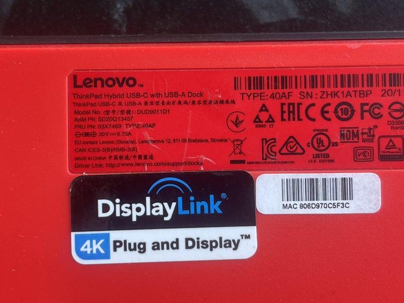 ThinkPad Hybrid USB-C with USB-A Dock - Dual UHD 4K Resolution Carousel 1
