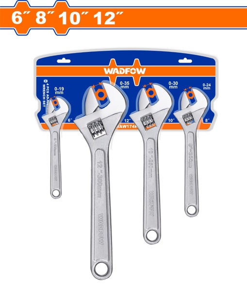 ADJUSTABLE WRENCH SET 4PCS Carousel 1