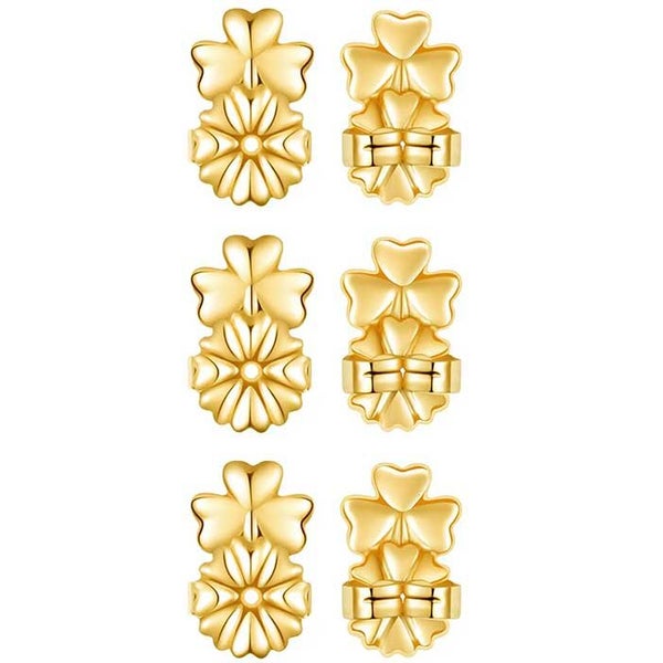 3 Pairs Gold Earring Back Lifters Carousel 1
