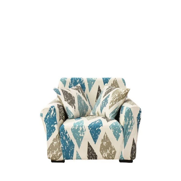 Anyseat 1 Seater Sofa Cover Khaki Blue Style and Protection For Living Room S... Carousel 1