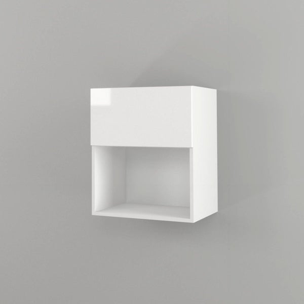 GENEVA SLAB GLOSS WHITE - Wall Microwave 600mm Carousel 1