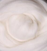 Ashford 100% White Alpaca Sliver - 100gm Bag (21.5 micron) Carousel 1