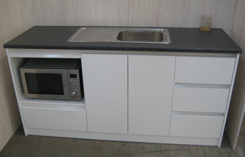 1795 Kitchenette with Appliance Shelf - White Carousel 1