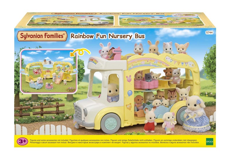 Sylvanian Families Rainbow Fun Nursery Bus Carousel 1