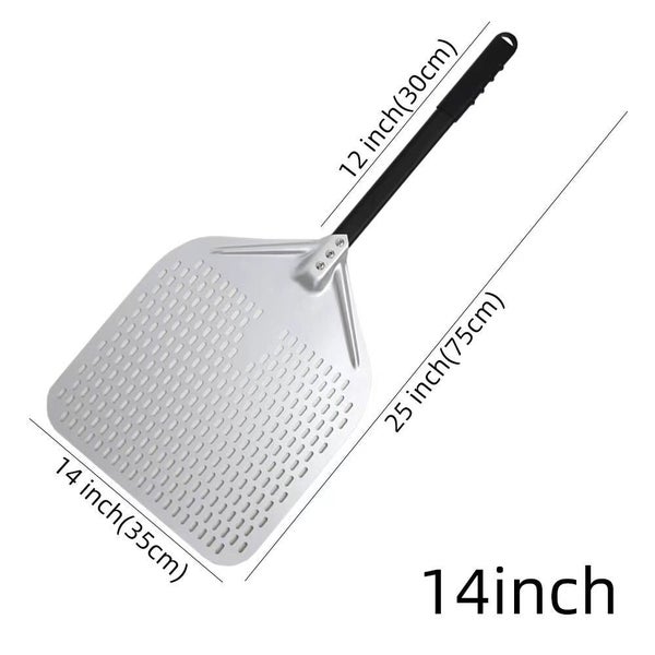 Anygleam Pizza Shovel 35 cm X 75cm Silver for Perforated Peel with Metal Hand... Carousel 2