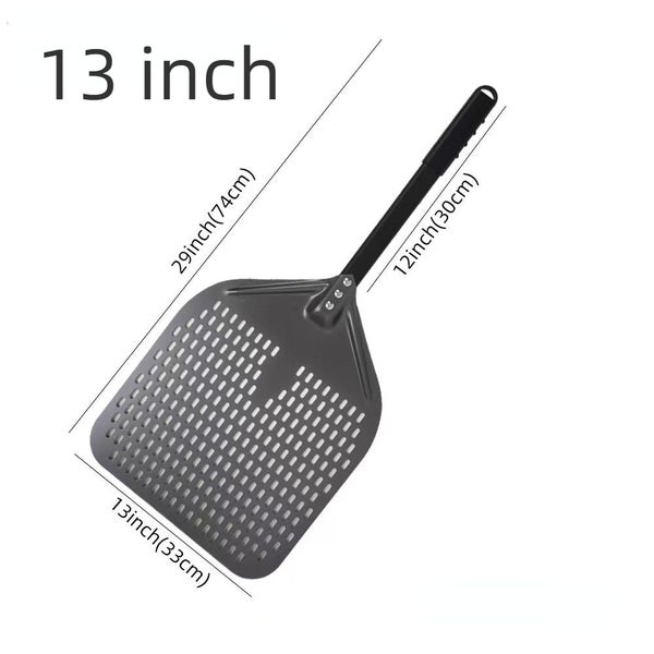 Anygleam Pizza Shovel 33 cm x 74cm Dark Grey for Perforated Peel with Metal H... Carousel 2