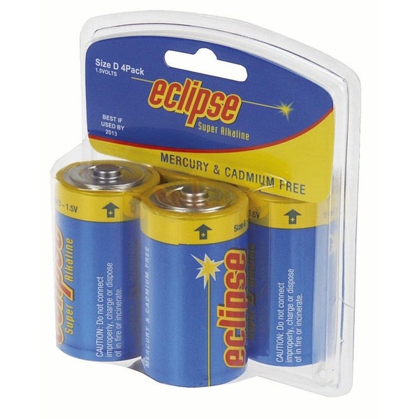 Eclipse Alkaline D Batteries Pack of 4 (SB2321) Carousel 1