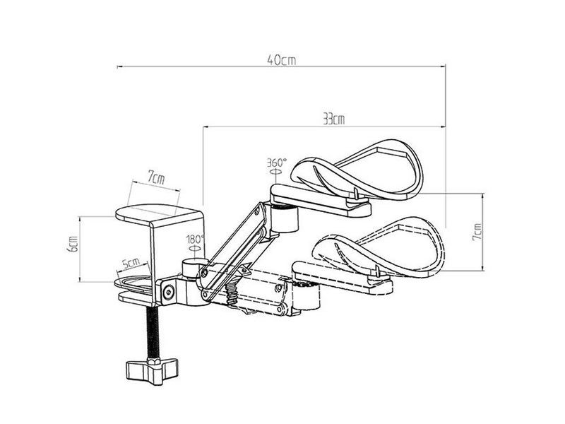 Adjustable Arm Rest for Desk Carousel 6