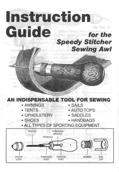 SPEEDY STITCHER Sewing Awl Repair Tool three piece Kit Made in USA Carousel 2