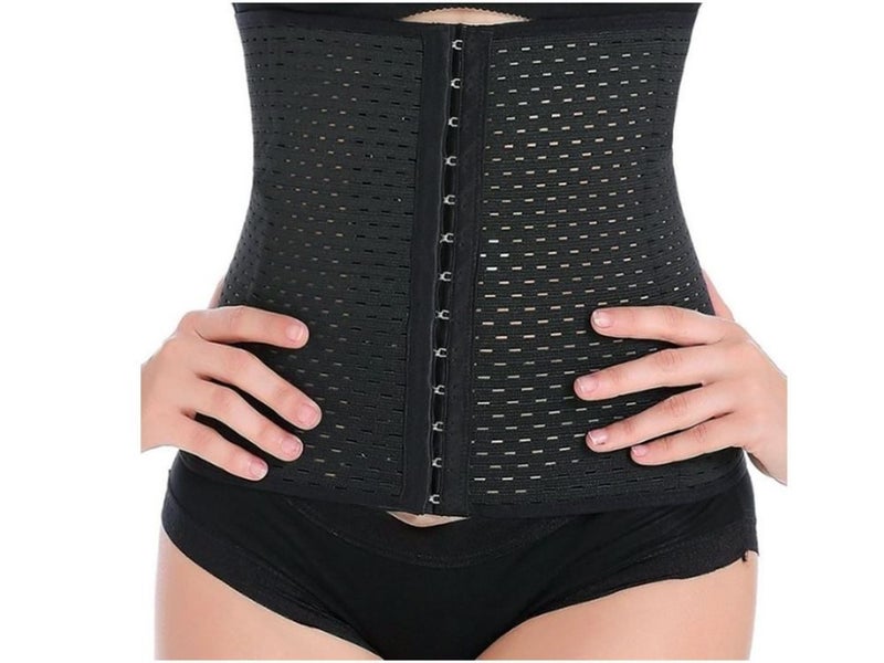 Waist Trainer And Shaper - Black 3 Hook Waist Belt, XXXL Carousel 2