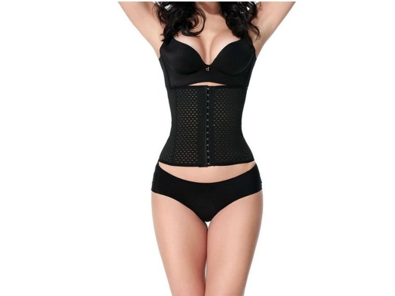 Waist Trainer And Shaper - Black 3 Hook Waist Belt Carousel 1