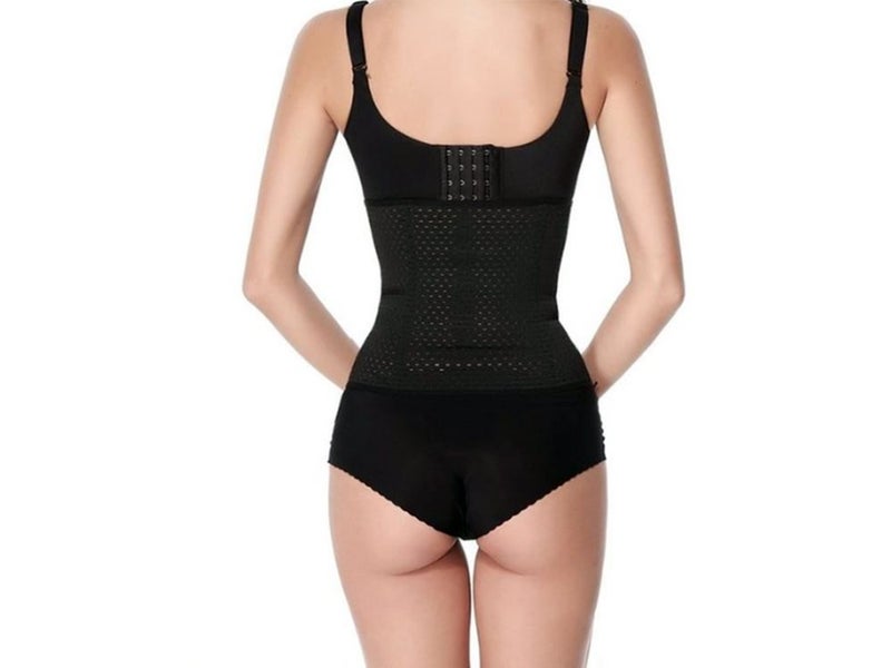 Waist Trainer And Shaper - Black 3 Hook Waist Belt, XXXL Carousel 4