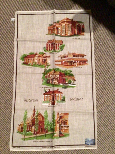 Retro tea towel Historical Adelaide Carousel 1