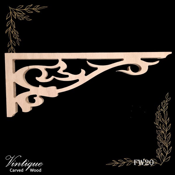 Carved wooden Lace Fretwork Corner -Stratford (FW20)443m x 160mm Carousel 1