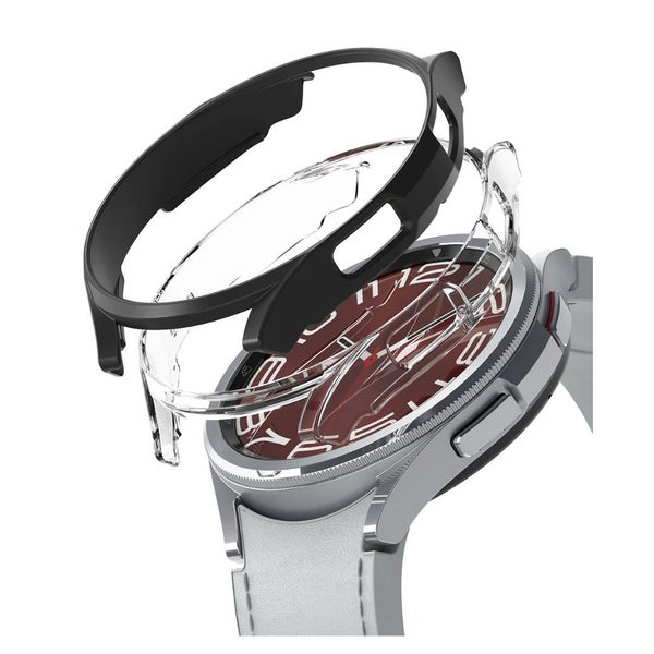 Galaxy Watch 6 Classic 47mm Case Slim Clear & Matte Black Carousel 1