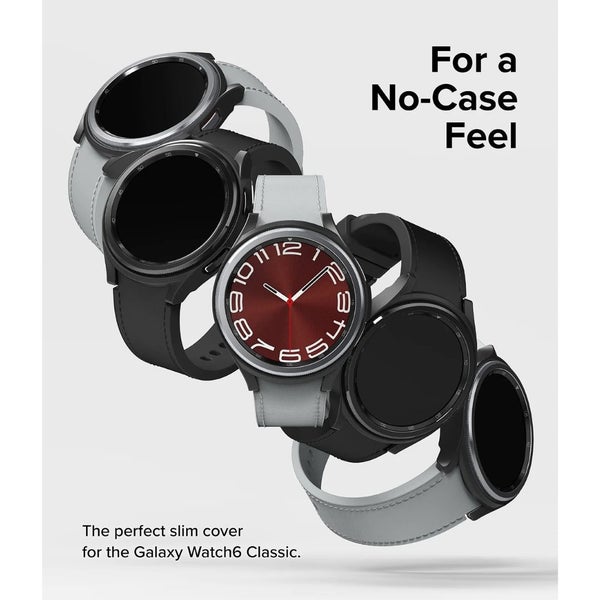 Galaxy Watch 6 Classic 47mm Case Slim Clear & Matte Black Carousel 12