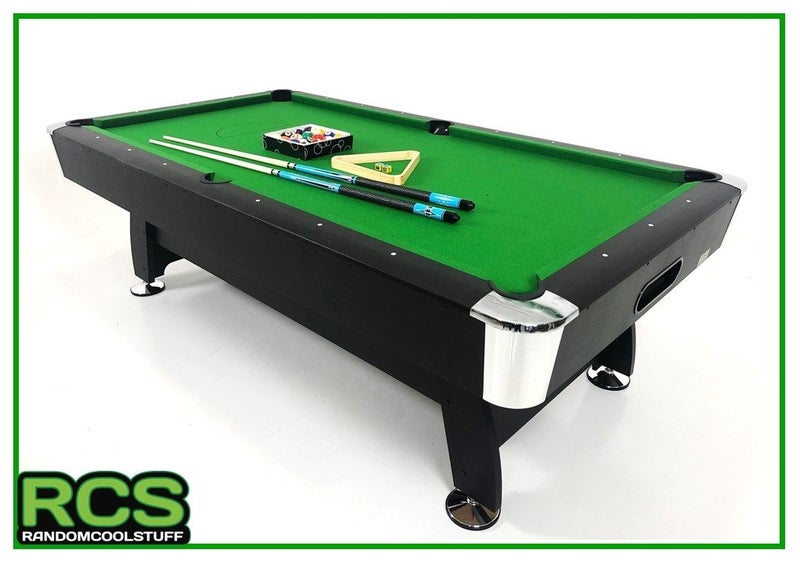 8 Foot Pool Table Deluxe Package - GREEN "7 points of difference" Carousel 2