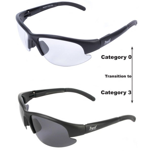 Sunglasses Nimbus Black. Photochromic-lens change from clear to Cat 3- 100%UVA/B Carousel 2