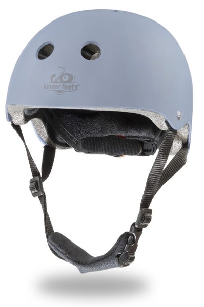 Kinderfeets: Toddler Helmet - Matte Blue Carousel 1