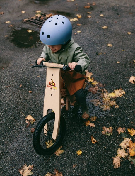 Kinderfeets: Toddler Helmet - Matte Blue Carousel 5