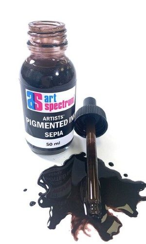 Ink - As Pigmented Ink 50ml Sepia Carousel 1