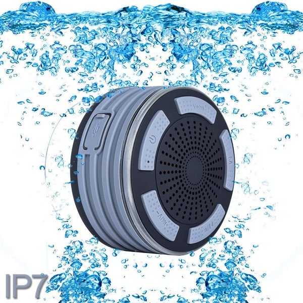 Waterproof Bluetooth 4.0 Shower Speaker - Grey Carousel 1