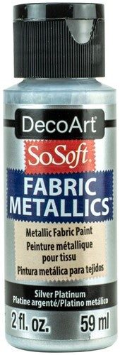 Decoart Sosoft Metallic Paint 2oz 2oz SILVER PLATINUM Carousel 1