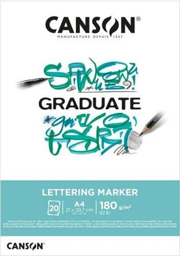 Canson Graduate Lettering Marker 180gsm 20 Sheet Pads Carousel 1