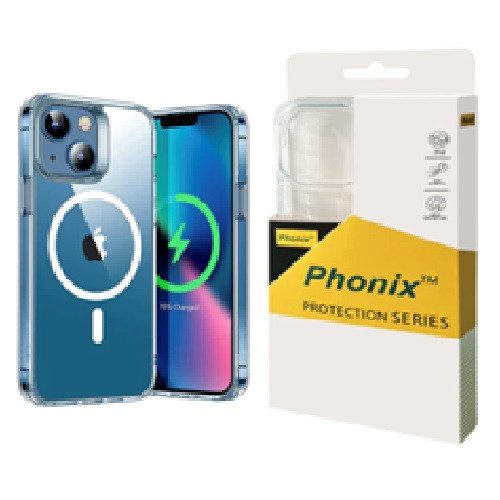 Phonix Apple iPhone 15 Plus (6.7') Clear Rock Shockproof Case With MagSafe Carousel 1