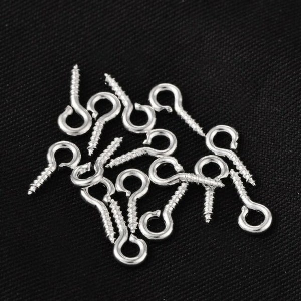 7mm Silver Screw Eye Pins Carousel 1