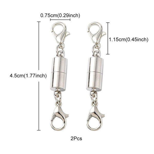Silver Magnetic Clasp with Lobster Ends Carousel 2