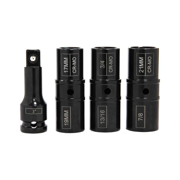 PK Tools 1/2" Dr Metric & SAE Impact Flip Socket Set - 4pc Carousel 1