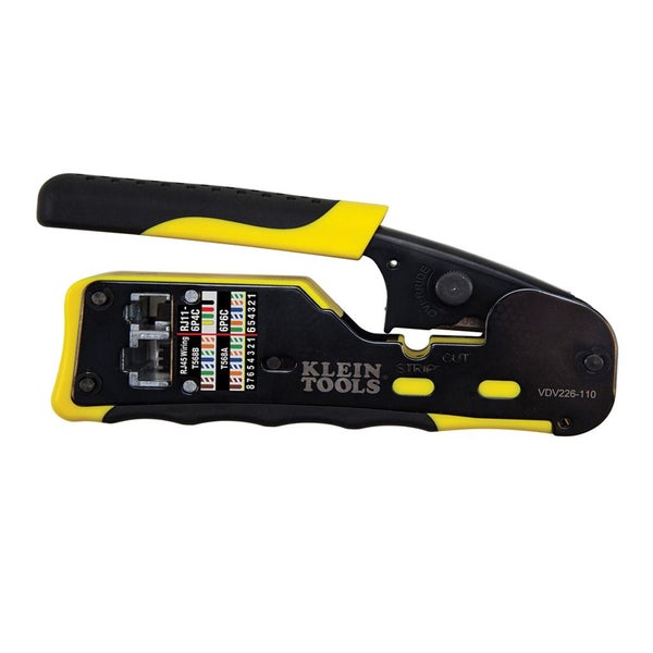 Klein Pass-Thru Modular Crimper RJ11 / RJ112 / RJ45 All In One Carousel 1