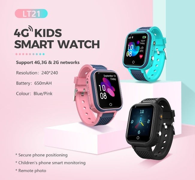 Kids Smart Watch, LT21 Model, 4G Video call, IPX7 Water Proof, BLUE Carousel 1