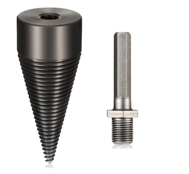 1PC 42mm Detachable Hex Shank Firewood Wood Log Splitter Cutting Cone Drill Bit Carousel 1