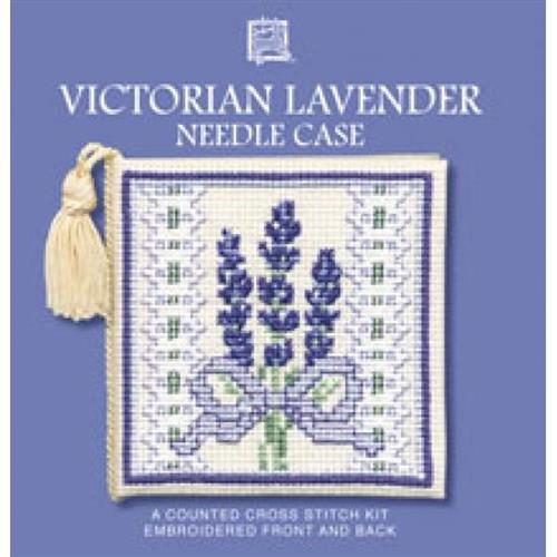 Textile Heritage Cross Stitch Kit Needle Case - Victorian Lavender Carousel 1