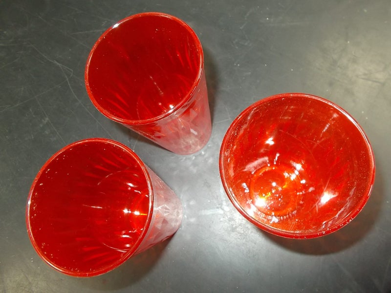 3 x Red Plastic Cups Carousel 2