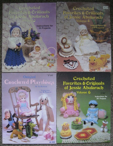CROCHET FAVORITES & ORIGINALS Dolls Clothes TOY Kitchen Xmas Shawl Rug PATTERNS Carousel 1