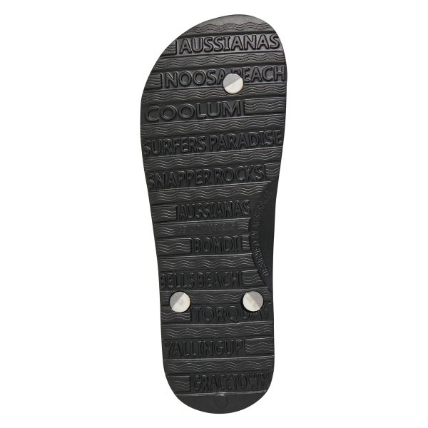 Aussianas Classic Arch Support Thongs - Black & Grey Carousel 2