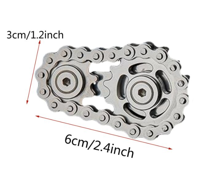 Sproket Flywheel Chain Metal Fidget Spinner Gyro Fingertip Toy Carousel 2