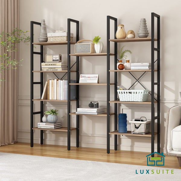 Bookshelf Display Tier Shelf CD DVD Photo Storage Media Rack Plant Ornament Hold Carousel 1