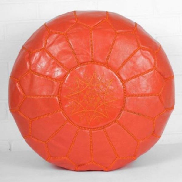 PREMIUM Handcrafted Moroccan Leather Pouf Carousel 1
