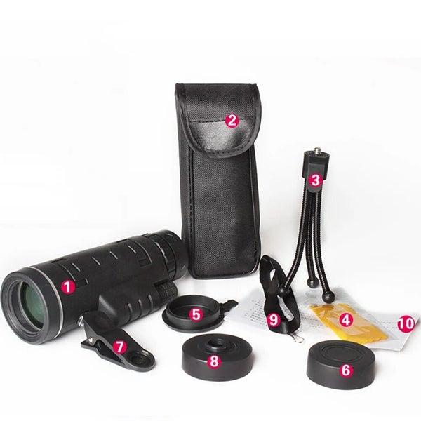 40X60 Day Night Vision Dual-Focus HD Monocular Telescope Carousel 6