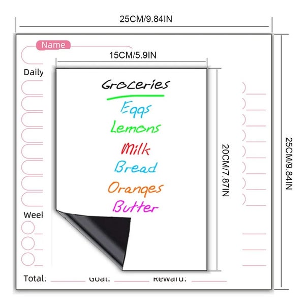 Magnetic Fridge Planner White Board Set Carousel 6
