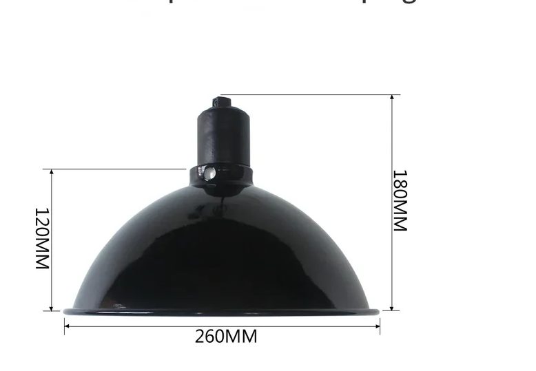 Heat Lamp Holder , Ceramic Bulb Socket, lamp shade 5.5 inch 18cm H x 26cm Dia Carousel 4
