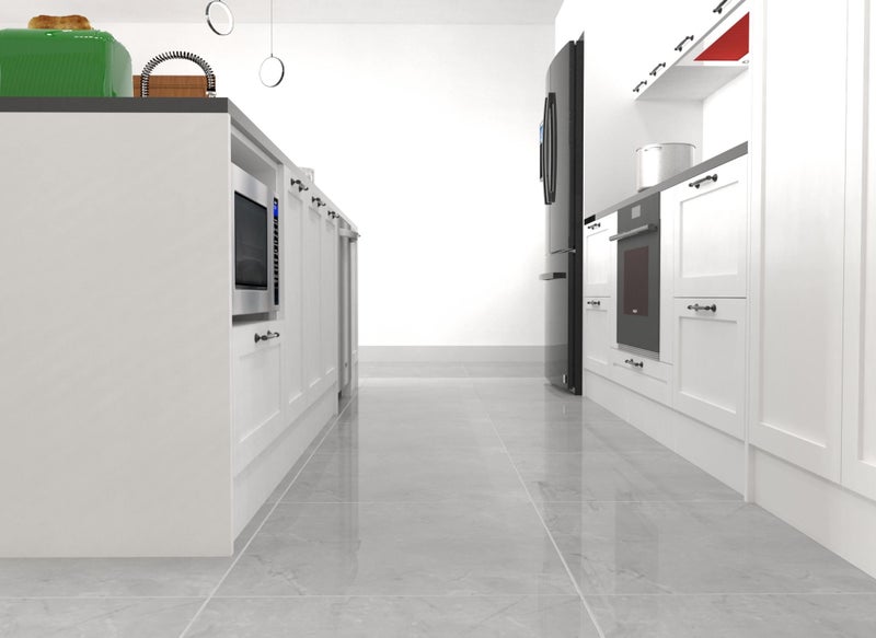 Shaker Style Matte White Kitchen with Island Carousel 2