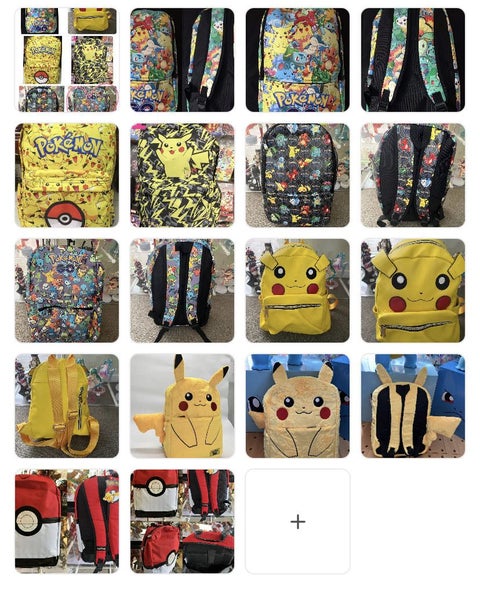 Sonic/pokemon Printing schoolbag backpack PU bag Carousel 2