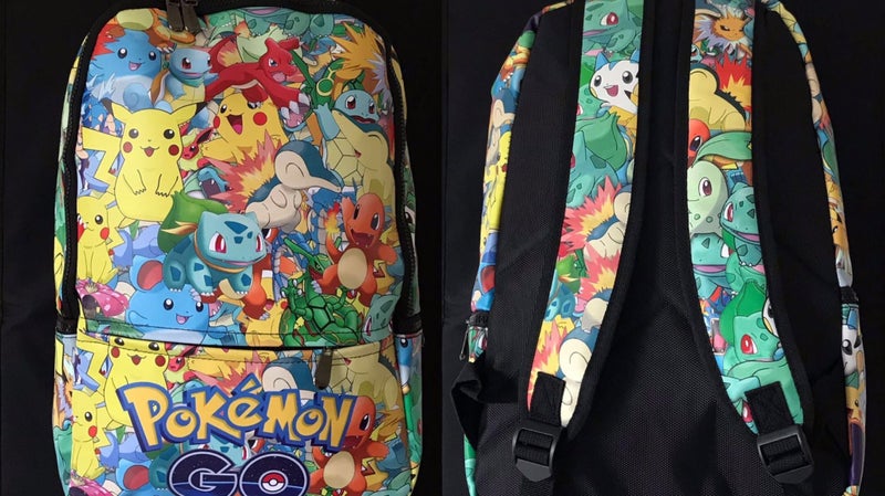 Sonic/pokemon Printing schoolbag backpack PU bag Carousel 16
